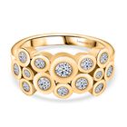LUXURIANT DIAMOND - Lab Grown Diamant SI Ring 925 Silber 750 Gelbgold Vermeil (Größe 18.00) ca. 1.00 ct
