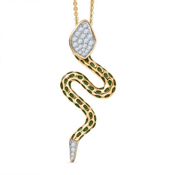 GP Trionfo Kollektion- Weißer Zirkon und blauer Saphir Anhänger mit 50cm Kette - 0,25 ct. image number 0