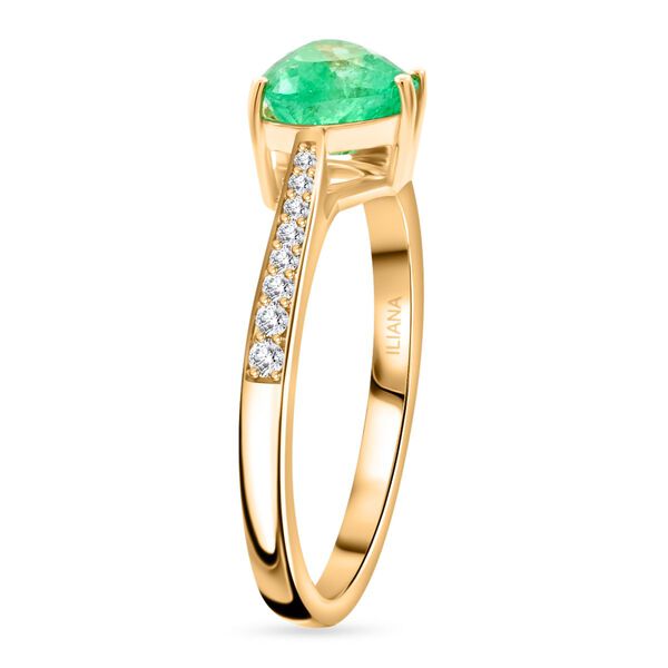 ILIANA AAA Kolumbianischer Smaragd und Diamant Ring in 750 Gold - 1,7 ct. image number 3