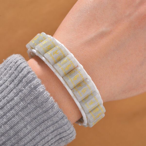 Flexibles weißes Jade Armband - 235 ct. image number 2