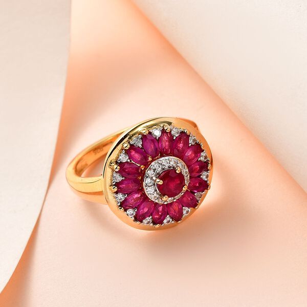 Afrikanischer Rubin und Zirkon-Ring - 2,38 ct. image number 2