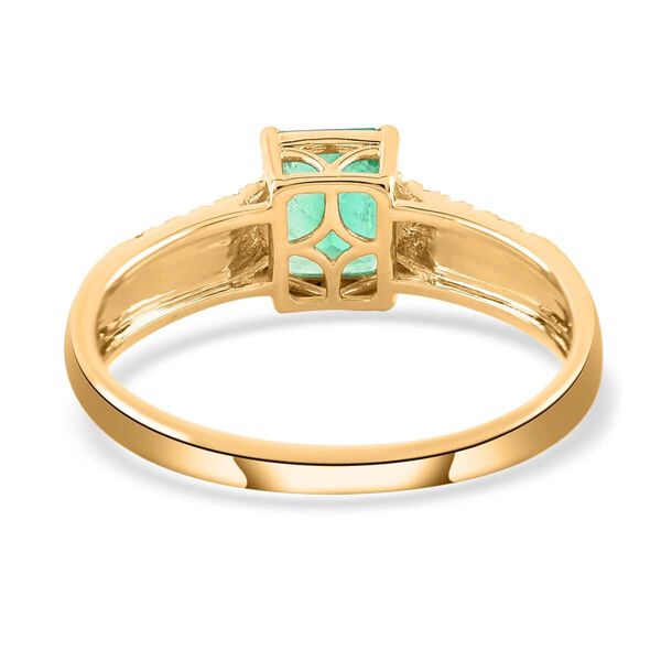 LUXORO AAA Kolumbianischer Smaragd, Weißer Diamant Ring, zertifiziert und geprüft, 585 Gold (Größe 20.00) ca. 1.65 ct image number 4