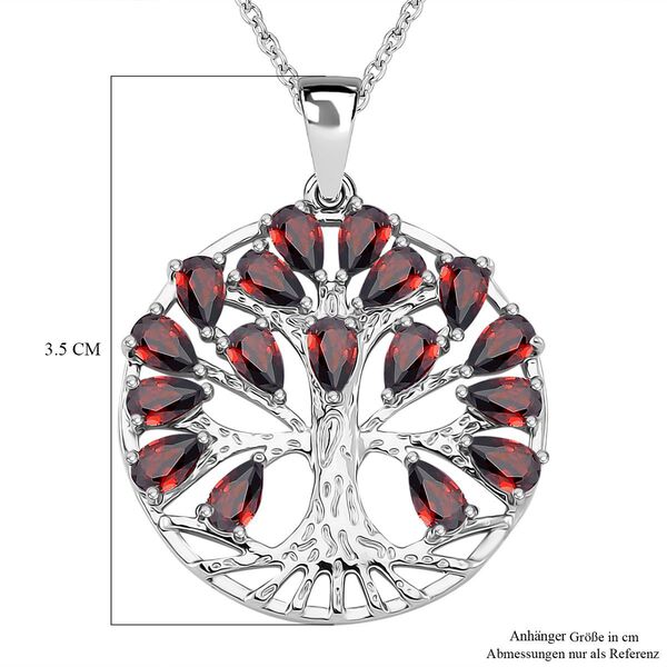 Roter Zirkonia Halskette ca. 50 cm Messing image number 6