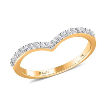 ILIANA SI-GH Diamant Herz Wishbone Ring in 750 Gold - 0,20 ct.