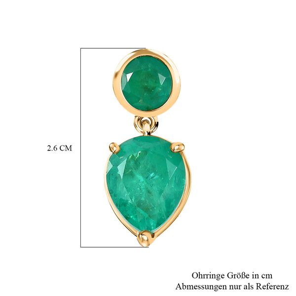 Smaragd Triplett Quarz Ohrringe - 10,23 ct. image number 5