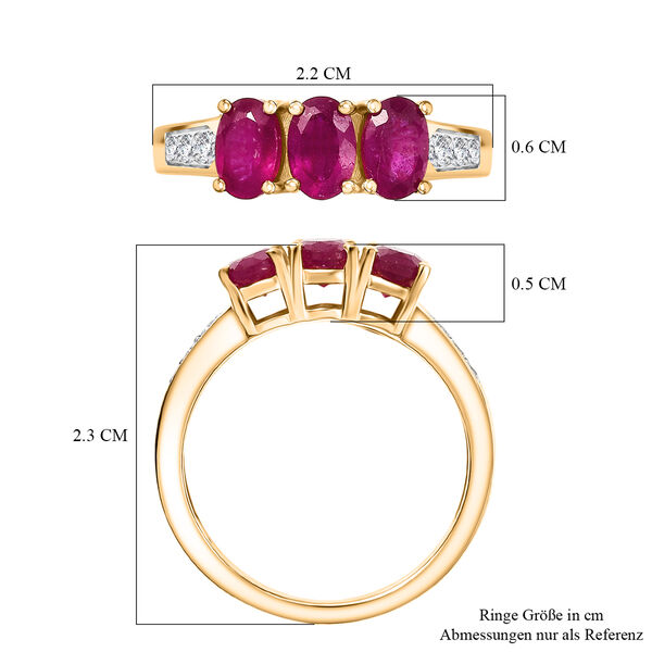 D’Joy AA afrikanischer Rubin und Zirkon Ring - 2,24 ct. image number 7