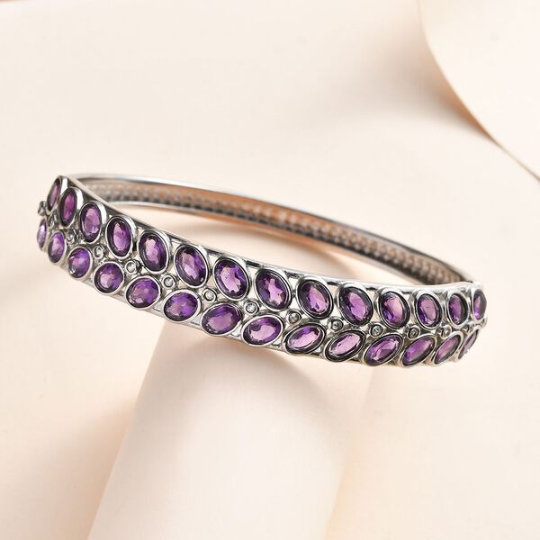 Afrikanischer Amethyst und Zirkon-Armreif, 19 cm - 12,20 ct. image number 2