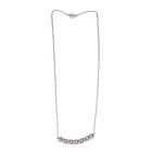 LUSTRO STELLA - österreichische, weiße Kristall-Halskette mit Magnetverschluss, 45 cm lang, Edelstahl ca. 8,29 ct image number 0