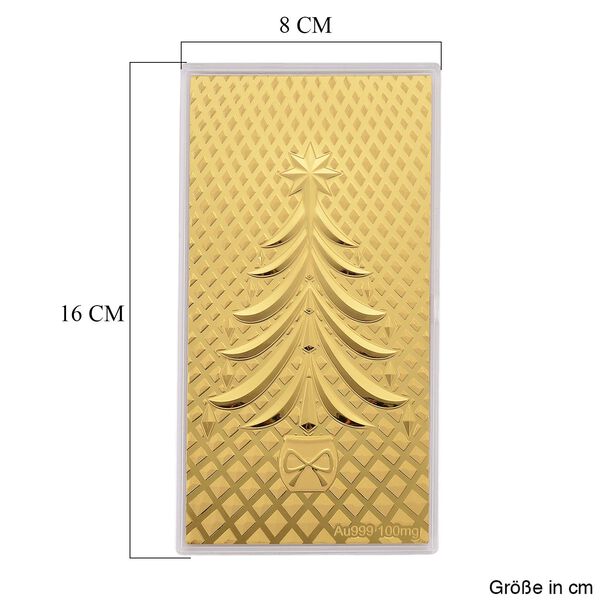 999 Gold-Barren, Weihnachtsbaum-Motiv, 100mg image number 4