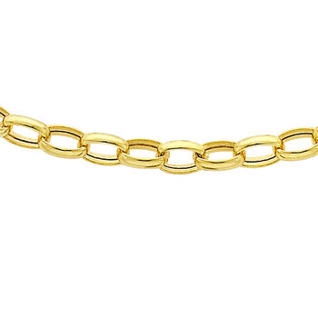 Italienische, ovale Erbskette, ca. 50 cm, 375 Gelbgold