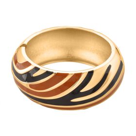 Emaille-Armreif im Wellen-Design, ca. 18 cm, Braun