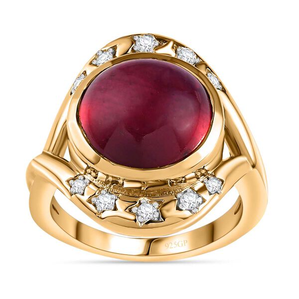 GP Celestial Dream Kollektion- Afrikanischer Rubin, Zirkon und blauer Saphir-Ring- 11,40 ct. image number 4