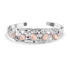 Djoy AA Natrolith, Rhodolith Granat Armreif ca. 19 cm 925 Silber rhodiniert ca. 10,63 ct.