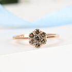 Natürlicher Champagner Diamant zertifiziert Ring 375 Roségold image number 1