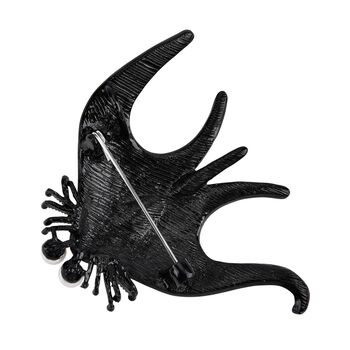 Kunststoff Perle und mehrfarbige Kristall-Brosche