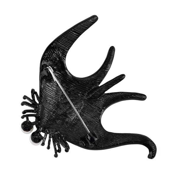 Kunststoff Perle und mehrfarbige Kristall-Brosche image number 4