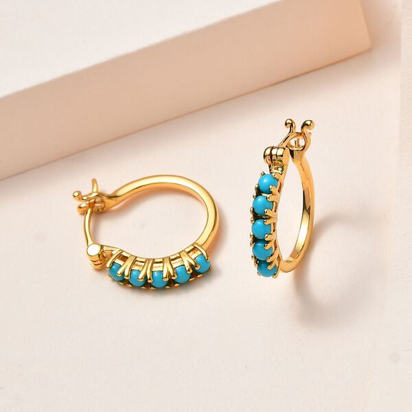 Sleeping Beauty T&uuml;rkis Ohrringe - 0,74 ct. image number 2