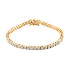 Moissanit Armband ca. 20 cm 925 Silber Gelbgold Vermeil ca. 5.36 ct