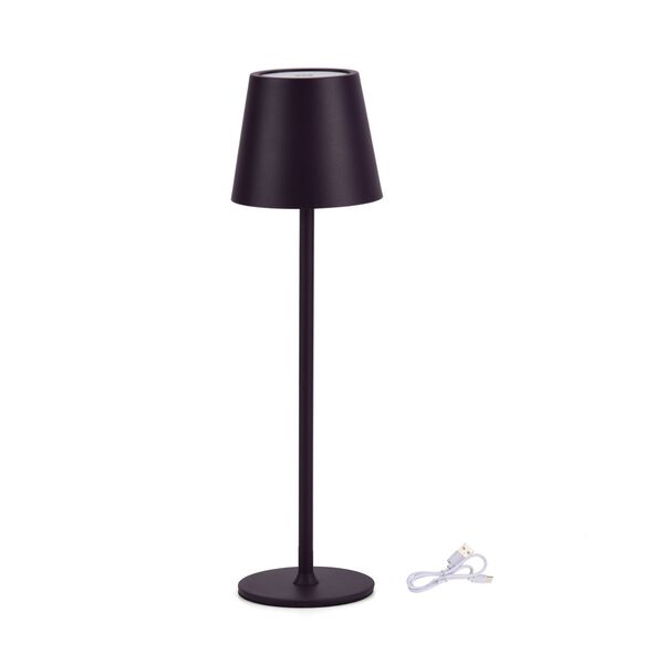 Wiederaufladbare, dimmbare Metall-Tischlampe, 11x38cm, Violett image number 0