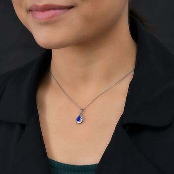 RHAPSODY AAAA Tansanit und VS Diamant Anh&auml;nger in 950 Platin - 1,37 ct.