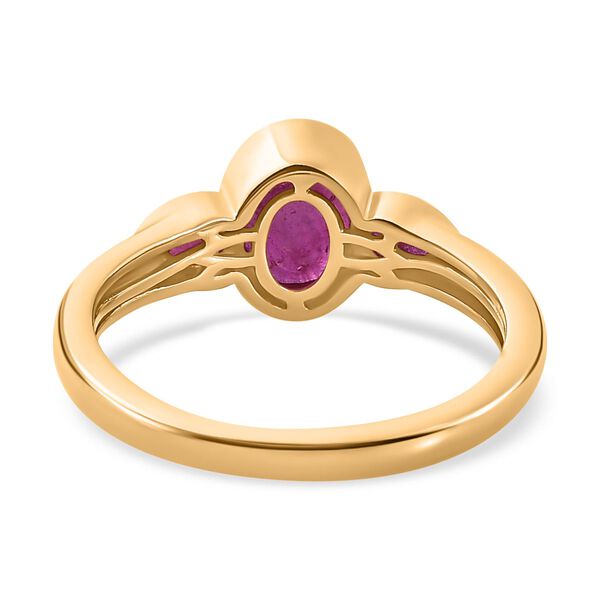 Afrikanischer Rubin (Fissure gef&uuml;llt) Ring 925 Silber Gelbgold Vermeil (Gr&ouml;&szlig;e 19.00) ca. 2,53 ct image number 6