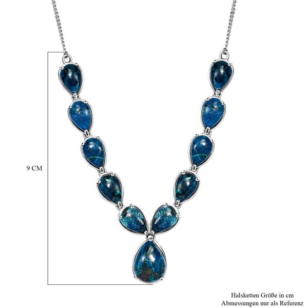 Natürliche Tafelberg Shadowkite Halskette, ca. 45 cm, 925 Silber platiniert ca. 41.85 ct image number 6