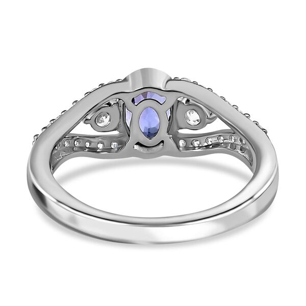 AAA Tansanit und Zirkon Ring - 1,20 ct. image number 6