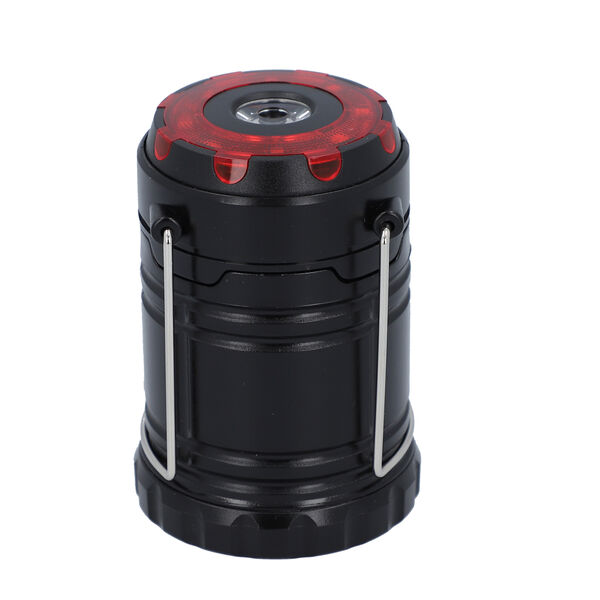 LED Laterne mit Taschenlampe, zusammenklappbar, 3xAAA (nicht inkl.), Gr&ouml;&szlig;e 6,8x6,8x10 cm, Schwarz image number 2