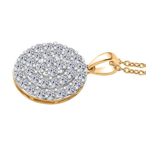 LUXURIANT DIAMOND - Lab Grown Diamant SI-GH SGL zertifiziert Schmuckset 925 Silber Gelbgold Vermeil ca. 1,00 ct. image number 2