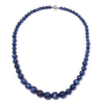 Kyanit Halskette mit Magnetschloss, 50 cm, 925 Silber rhodiniert ca. 446,50 ct