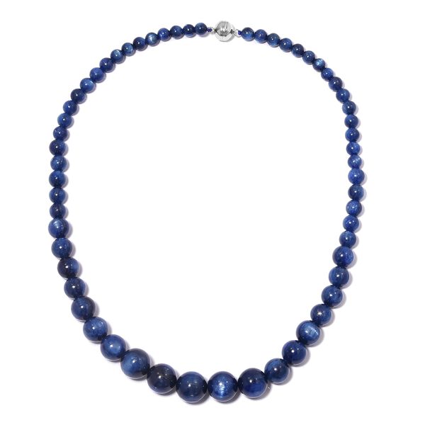 Kyanit Halskette mit Magnetschloss, 50 cm, 925 Silber rhodiniert ca. 446,50 ct