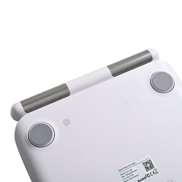 Intelligente Körperfettwaage mit Griff, ITO-Design, gehärtetes Glas,30×30×2,6cm, Weiß image number 5