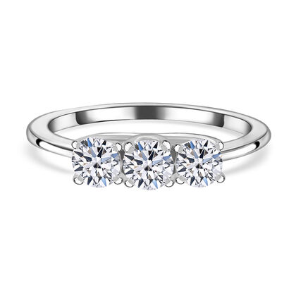 LUXURIANT DIAMOND - Lab Grown Diamant VS-EF SGL zertifiziert Ring, 585 Wei&szlig;gold  ca. (Gr&ouml;&szlig;e 21.00) 1.00 ct