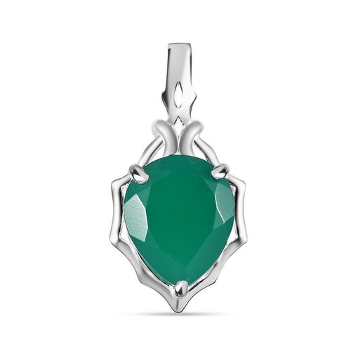 Verde Onyx Anhänger in 925 Silber - 4,02 ct. image number 0
