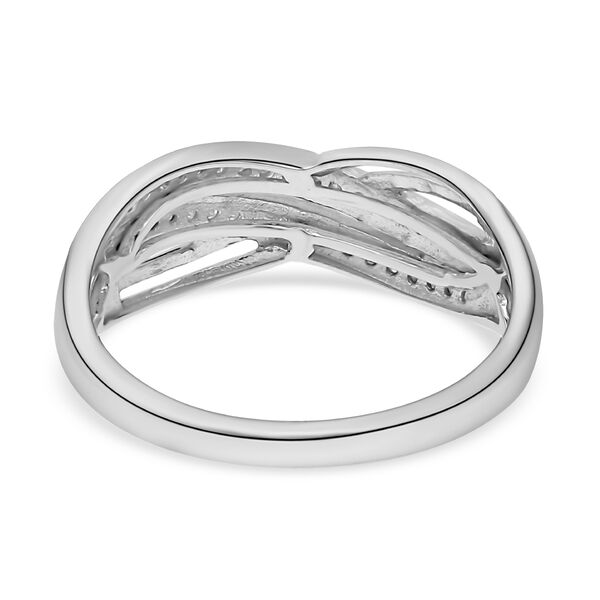 Weißer Diamant Ring, 925 Silber platiniert (Größe 21.00) ca. 0.20 ct image number 5