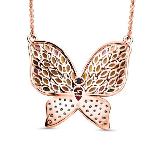 GP Trionfo Kollektion - AA Multi Turmalin, Zirkon und Kanchanaburi blaue Saphir-Halskette, 45 cm - 4,91 ct. image number 5