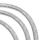 Kristall Schlange gewundene Halskette in Silberton - 2 ct. image number 4