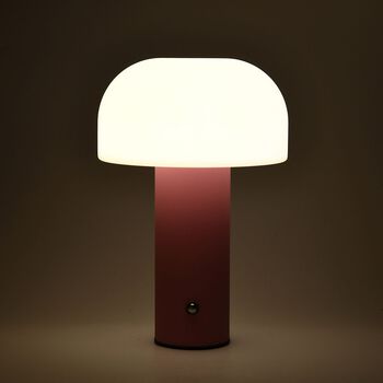 LIVMORE Wiederaufladbare und tragbare LED-Tischlampe, 12,5x20,5cm, Braun