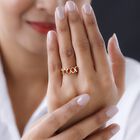 Salamanca Feueropal Ring, 925 Silber vergoldet (Größe 20.00), ca. 0.76 ct image number 2