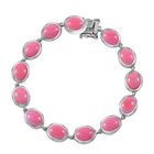 AAA Rosa Königsmuschel Perle Armband ca. 19 cm 925 Silber rhodiniert