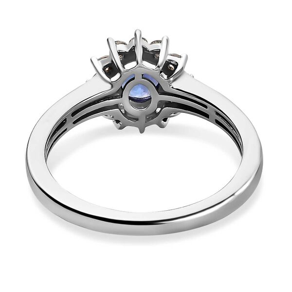 AAA Tansanit und Zirkon Halo Ring - 1,13 ct. image number 5