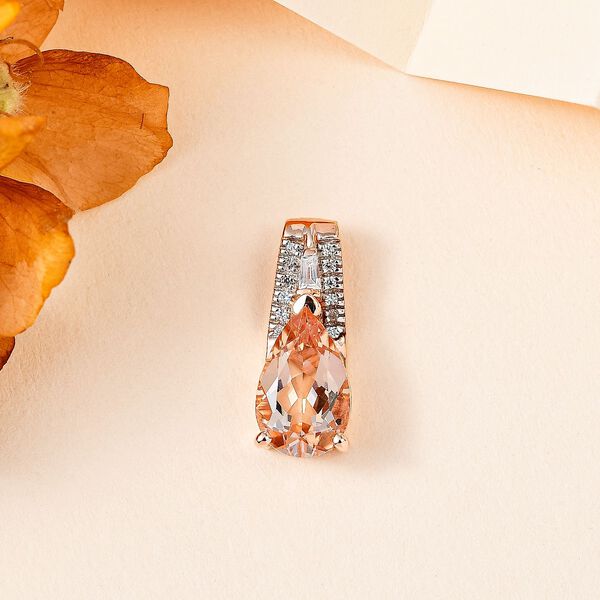 AA Morganit und Zirkon Anh&auml;nger- 2,02 ct. image number 2