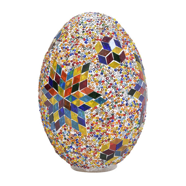 Handgefertigte orientalische Mosaik Glas Tischlampe - Ovalf&ouml;rmig, Gr&ouml;&szlig;e 16x16x27 cm image number 3