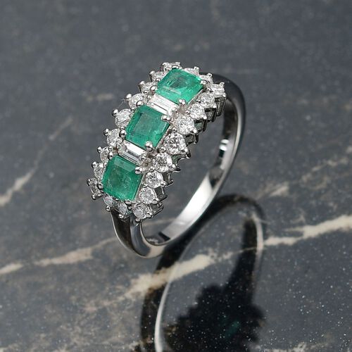 D'Joy Smaragd und Moissanit Ring - 1,62 ct. image number 1