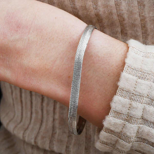 Flaches Fischgr&auml;ten-Armband, 19 cm - 5,29g image number 2