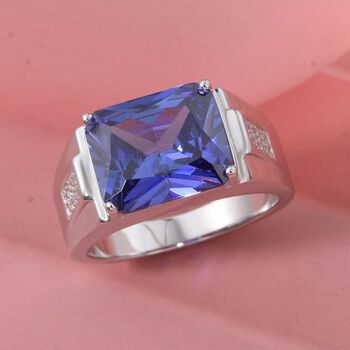 Lustro Stella Blauer Zirkonia Ring 925 Silber rhodiniert (Gr&ouml;&szlig;e 19.00)