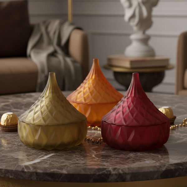 3er Set - Duftkerze Glass, je 50gr - 15 Std. Brenndauer - 3 ml Ätherische Öl, Erdbeere, Französischer Kaffee, Pfirsichblütenhonig image number 2