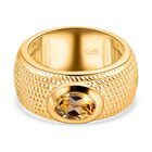 Citrin Ring Messing (Größe 17.00) ca. 1,13 ct