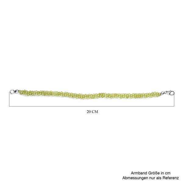 Nat&uuml;rliches Peridot-Armband, ca 19 cm, 925 Silber ca. 33,98 ct image number 5