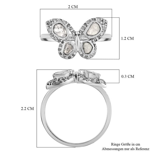 Wei&szlig;er Polki Diamant-Ring - 0,50 ct. image number 7